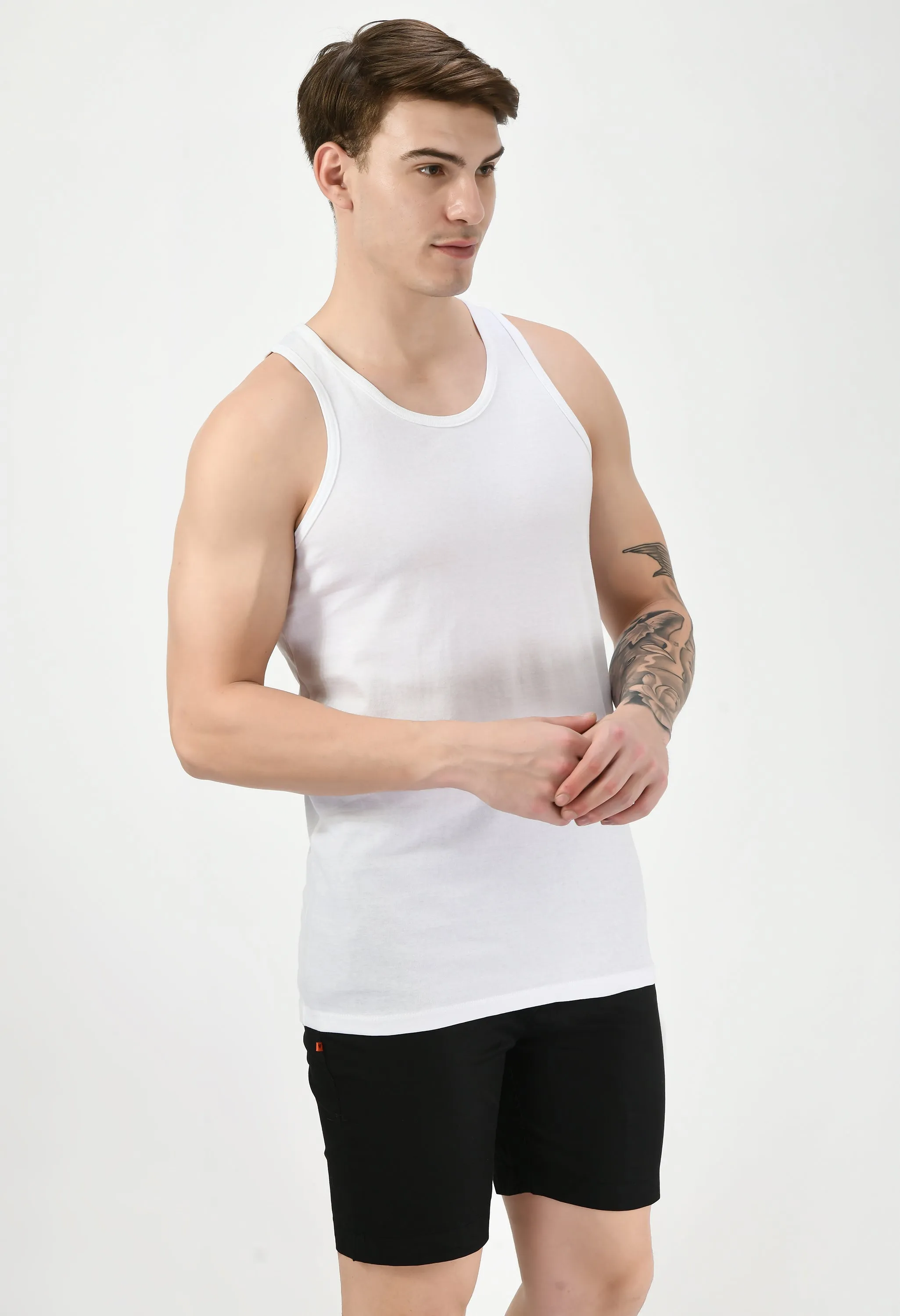 Men's Solid Knit Sleeveless Slim Fit Vest