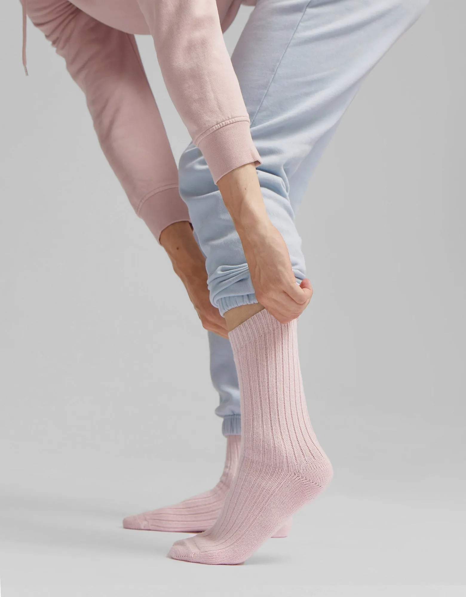 Merino Wool Blend Sock - Faded Pink