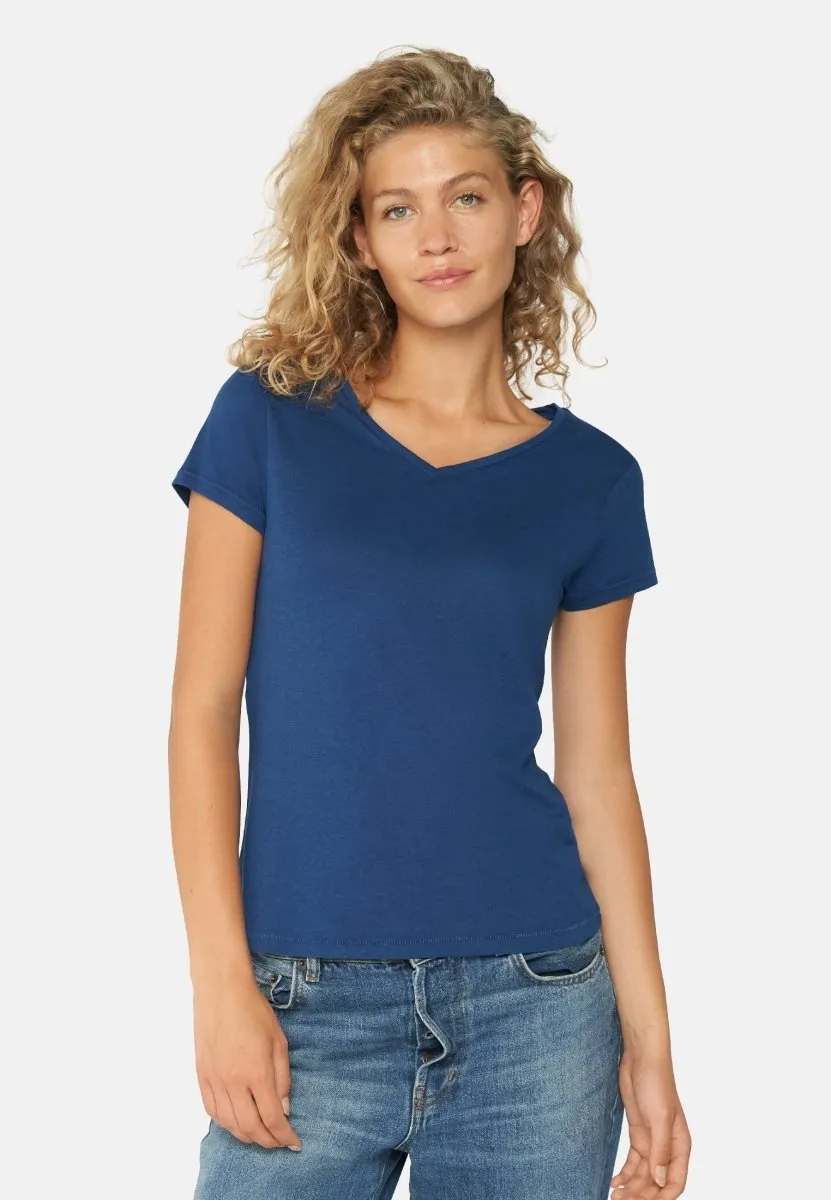 MODAL V NECK T-SHIRT FOR WOMEN