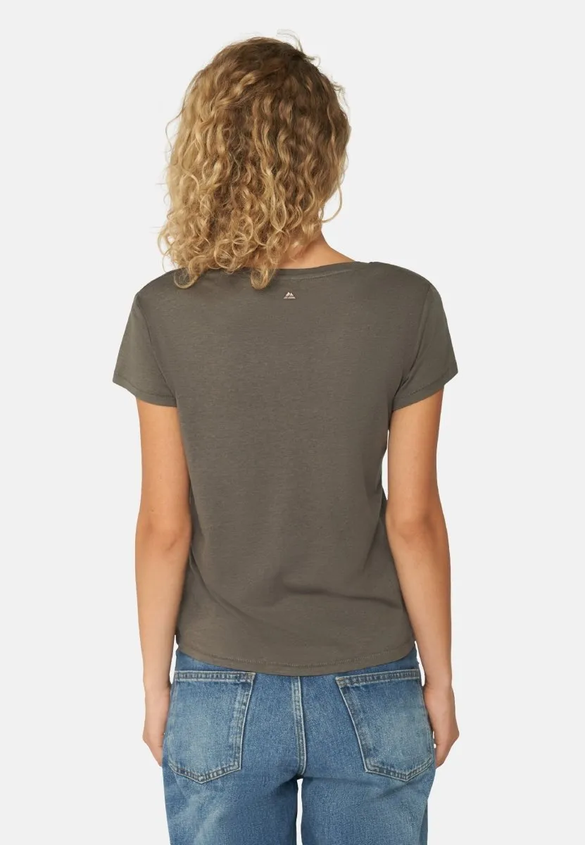 MODAL V NECK T-SHIRT FOR WOMEN