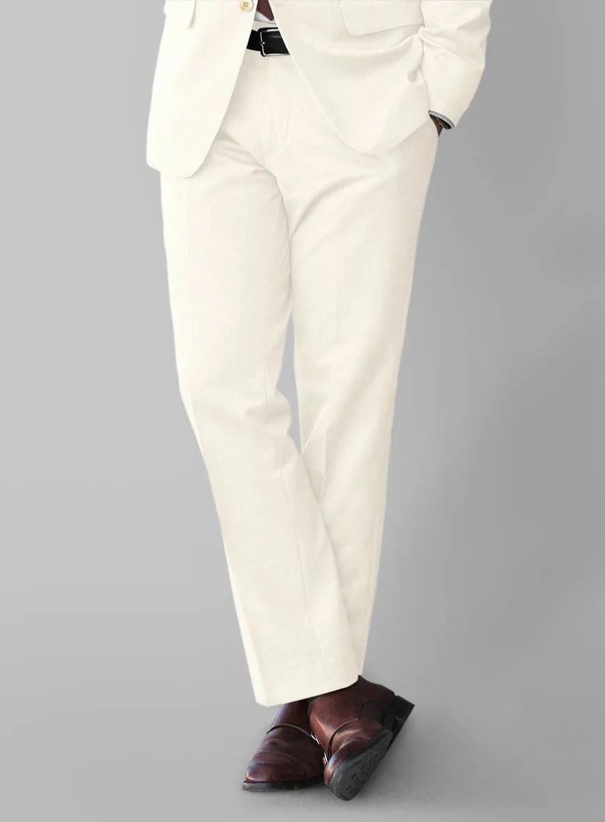 Napolean Stretch Ivory Wool Suit