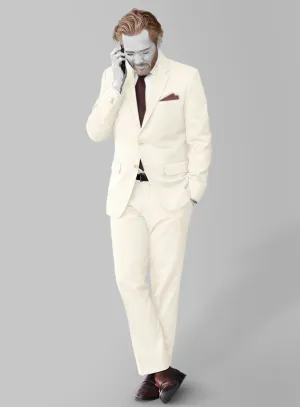 Napolean Stretch Ivory Wool Suit