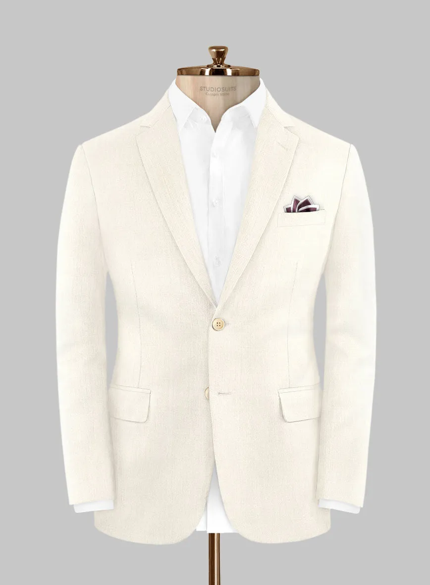 Napolean Stretch Ivory Wool Suit