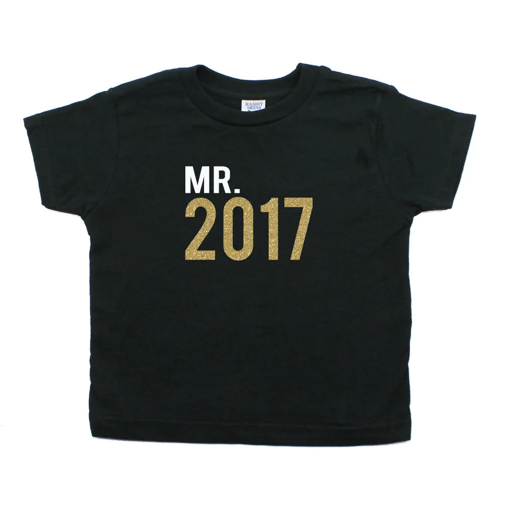 New Years Mr. 2017 Toddler Short Sleeve Cotton T-Shirt