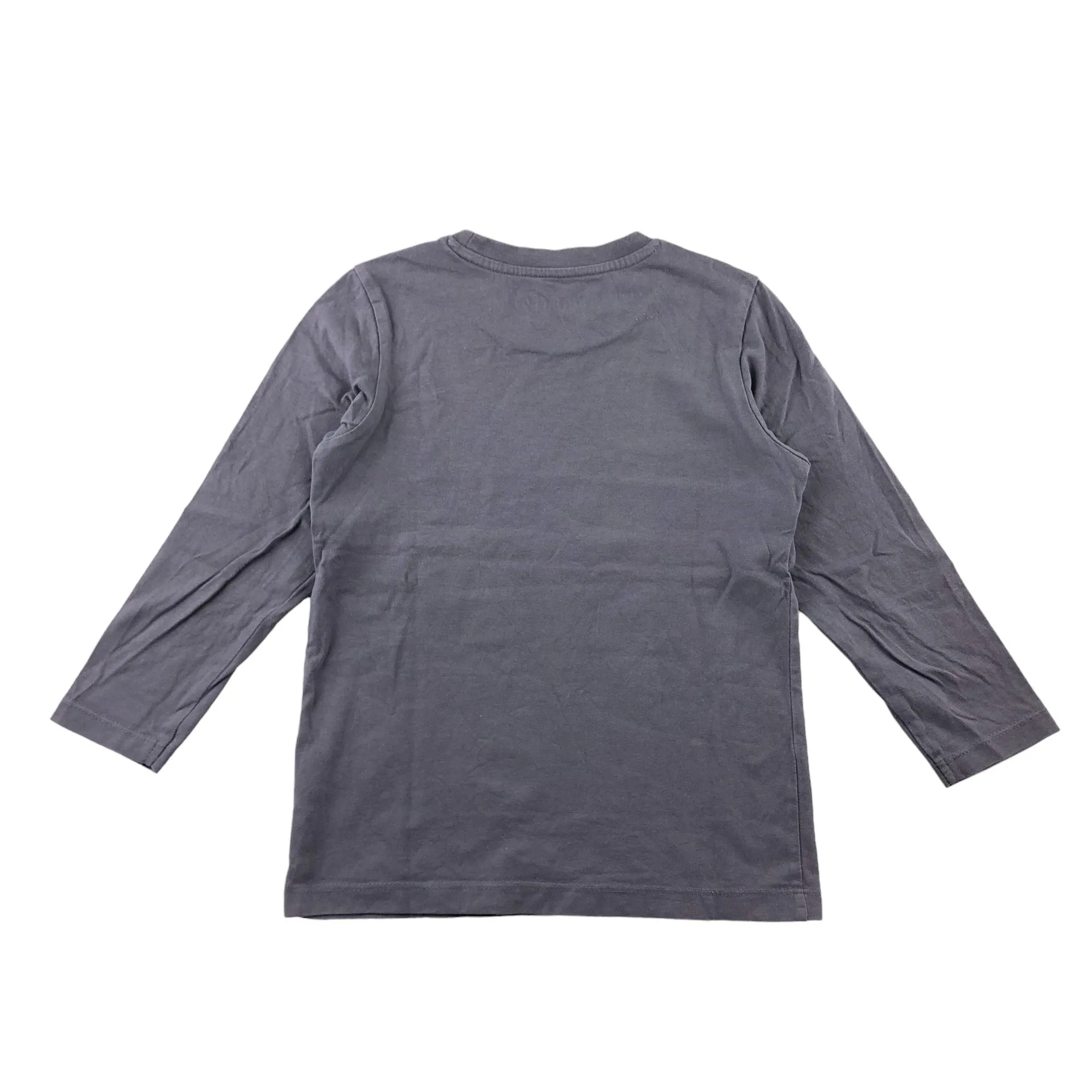 Nutmeg t-shirt 5-6 years greyish navy space dinosaur long sleeve cotton