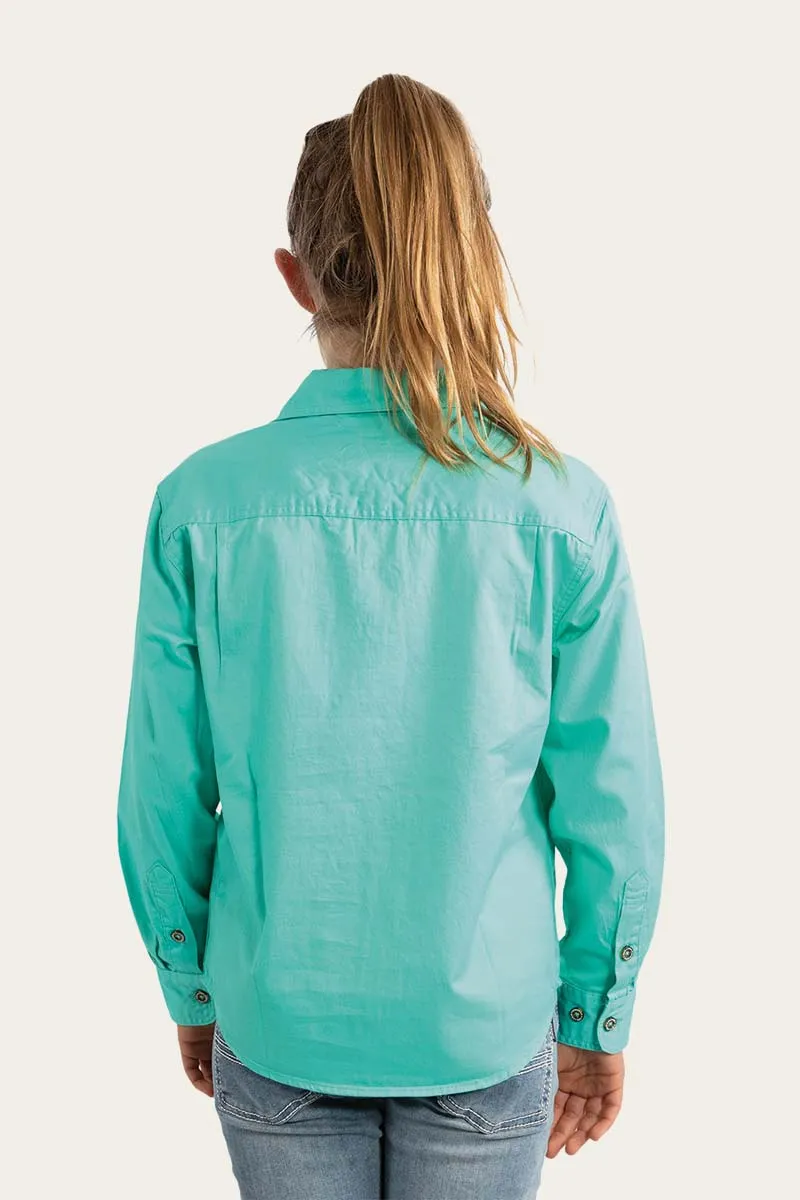 Ord River Kids Half Button Work Shirt - Mint