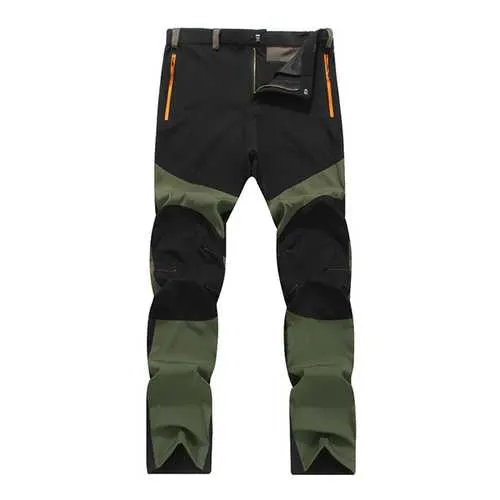 Outdoor Dry Thin Elastic Pants Mens Windproof Breathable Wicking Hiking Climbing Trousers