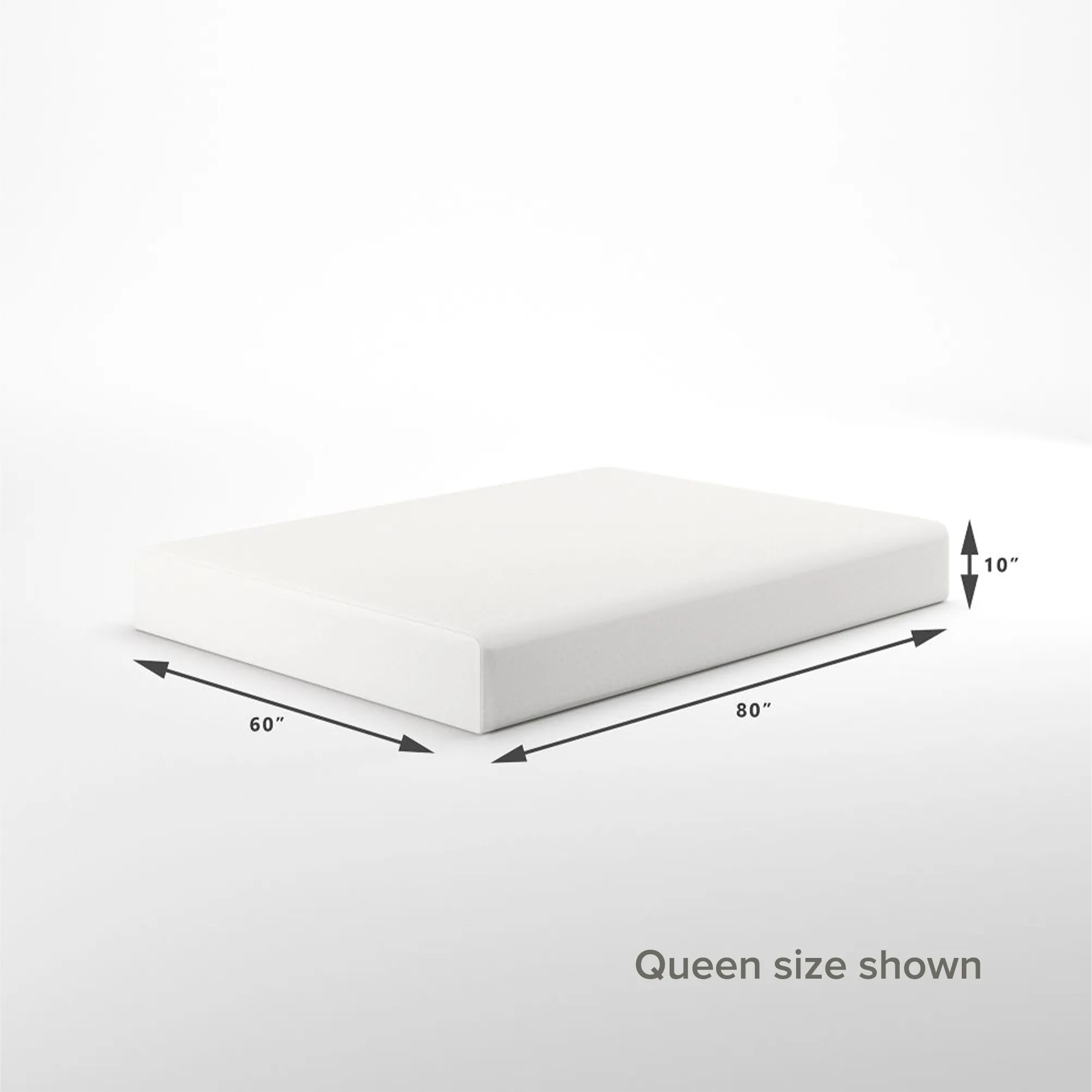 Pressure Relief Green Tea Memory Foam Short Queen Mattress