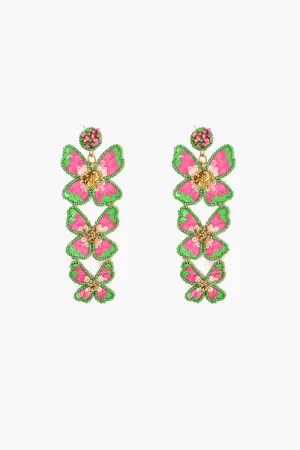 Pretty Pink Floral Earrings