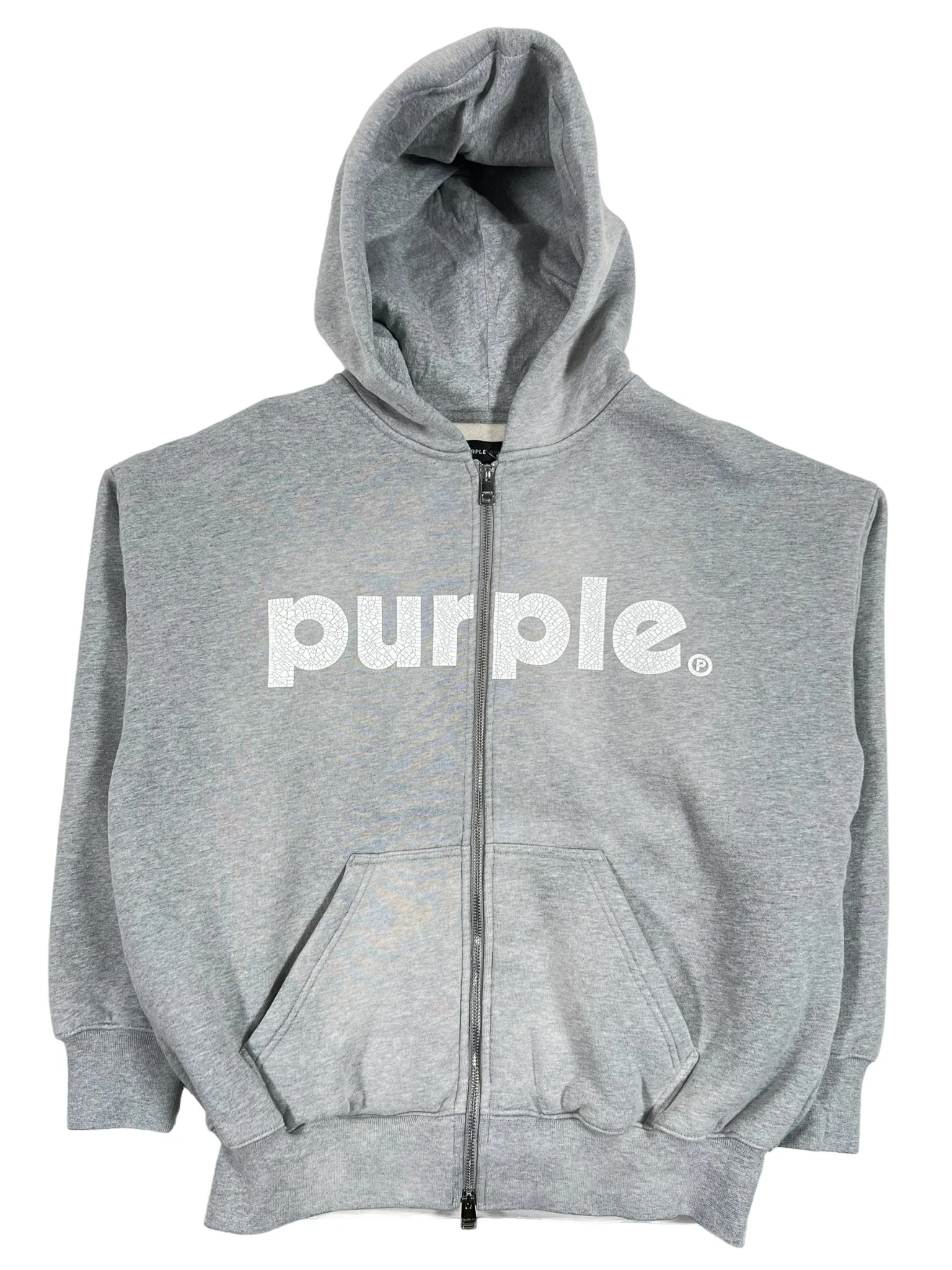 Purple Brand Hoodie P460-FHGL Hwt Fleece Full Zip Hood Heath