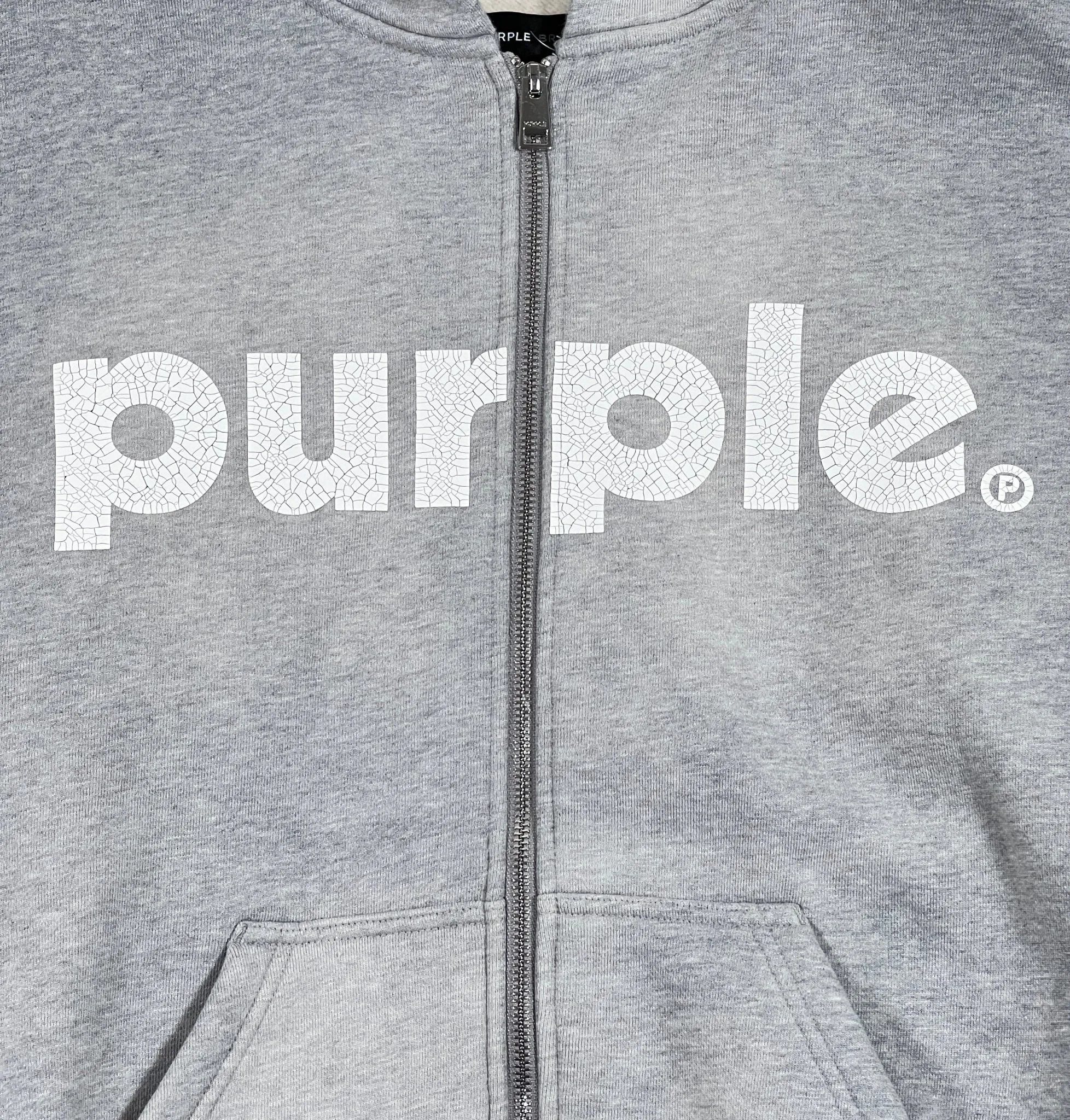 Purple Brand Hoodie P460-FHGL Hwt Fleece Full Zip Hood Heath