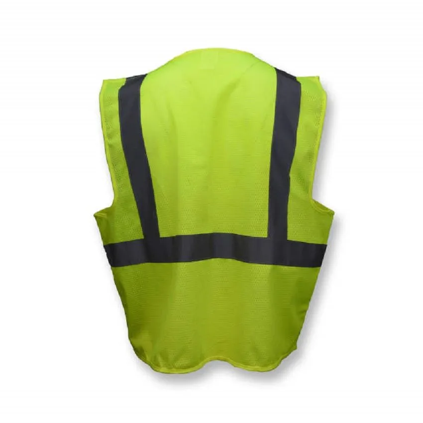 Radians SV2ZGM Economy Type R Class 2 Mesh Safety Vest with Zipper, Hi-Vis Yellow, 1 Each