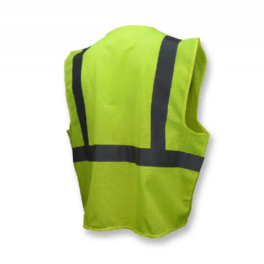 Radians SV2ZGM Economy Type R Class 2 Mesh Safety Vest with Zipper, Hi-Vis Yellow, 1 Each