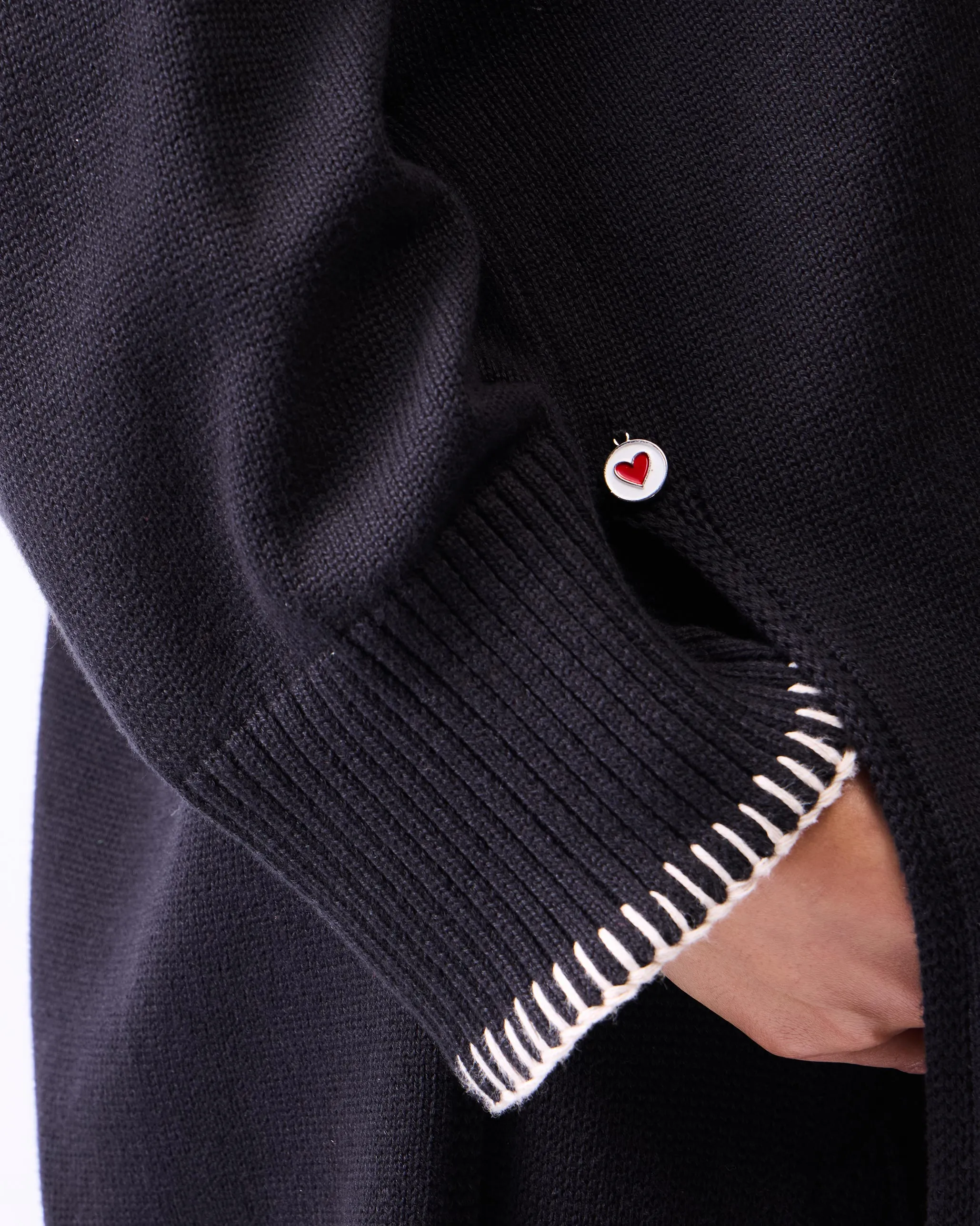 Raven Turtle Neck Sweater - Black