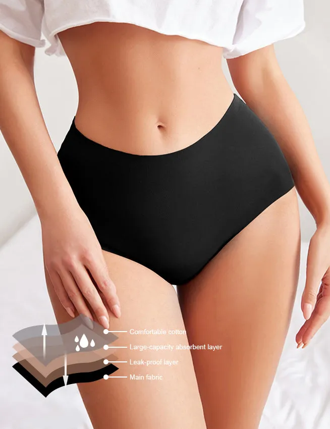 Seamless Egypt High Waisted Four Layers Leak-Proof Ice Silk Menstrual Underwear