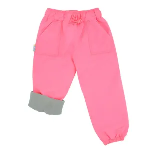 Size 3: Jan & Jul Watermelon Pink Cozy-Dry (Fleece Lined) Rain Pants NEW