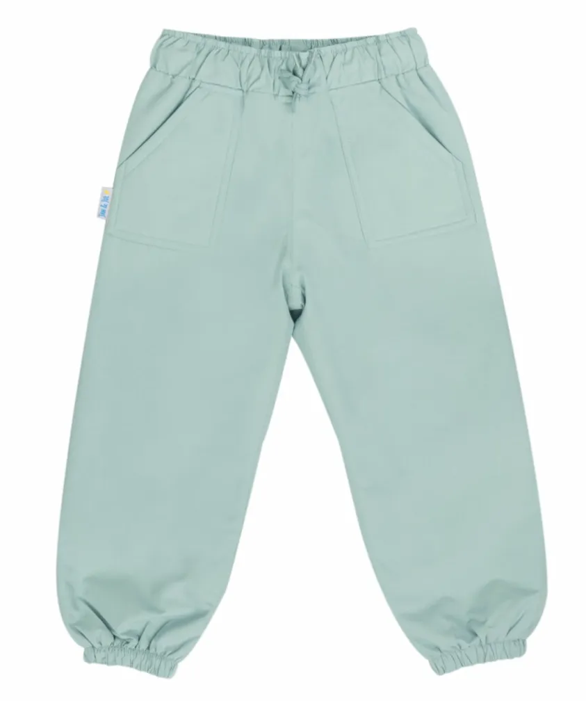 Size 5: Jan & Jul DUSTY MINT Puddle-Dry Rain Pants NEW