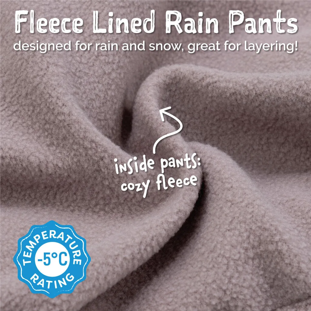 Size 5: Jan & Jul LAVENDER Cozy-Dry (Fleece Lined) Rain Pants NEW