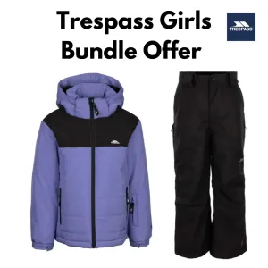 Trespass Halston Girls Ski Jacket, Ski Pants & Uvex Goggles Bundle