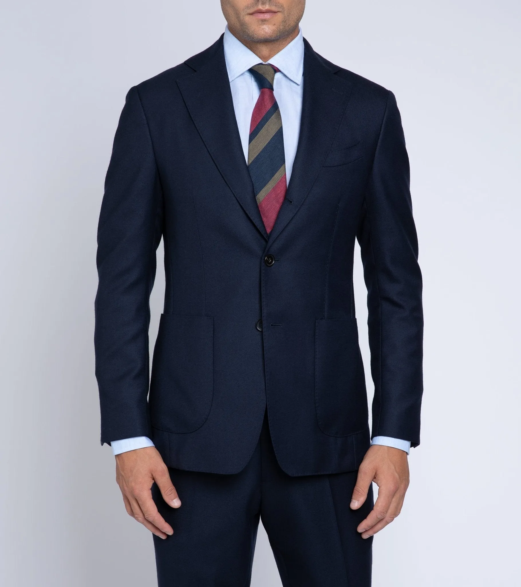 Trunk Wigmore Wool Twill Suit Jacket: Navy