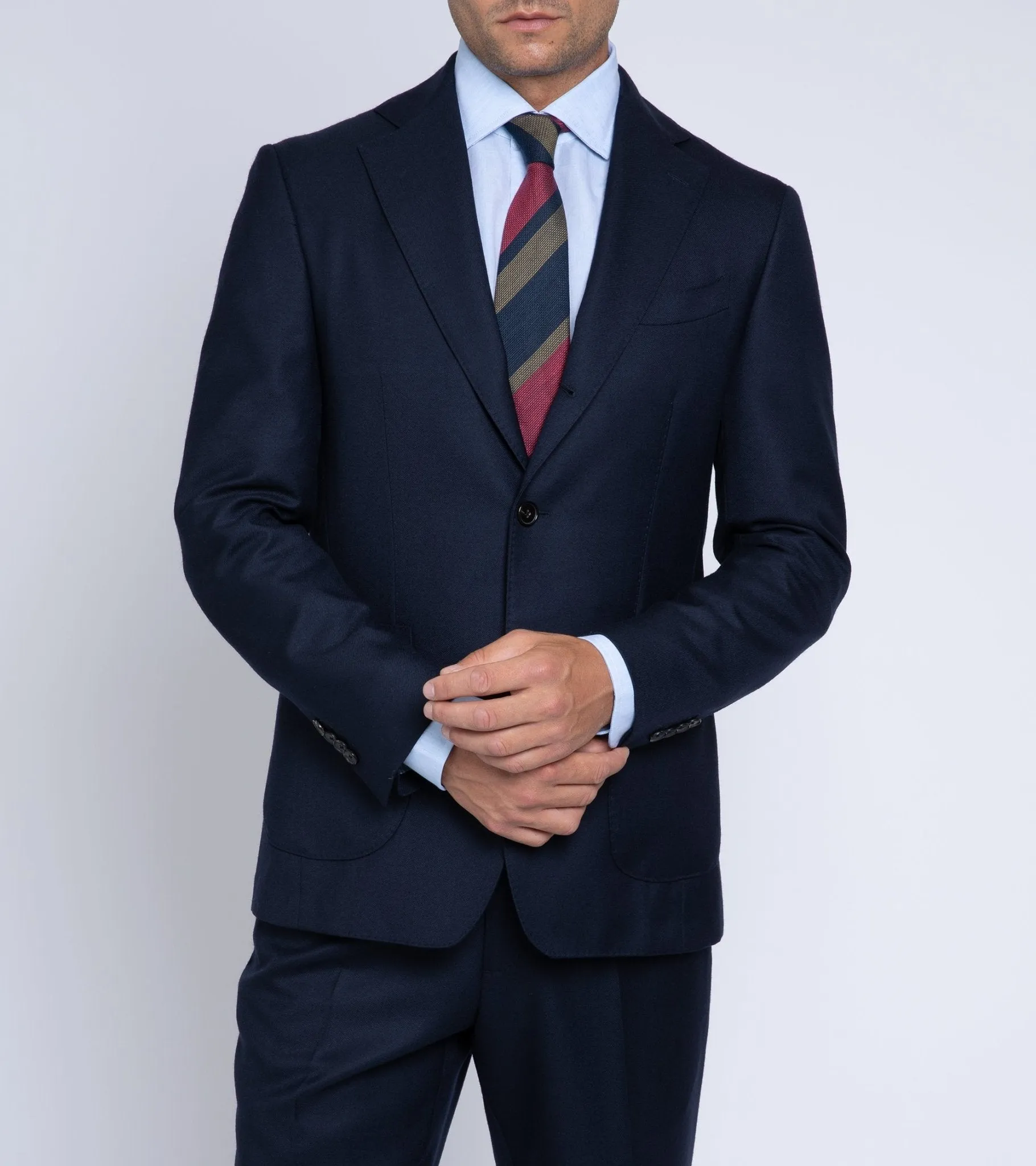 Trunk Wigmore Wool Twill Suit Jacket: Navy