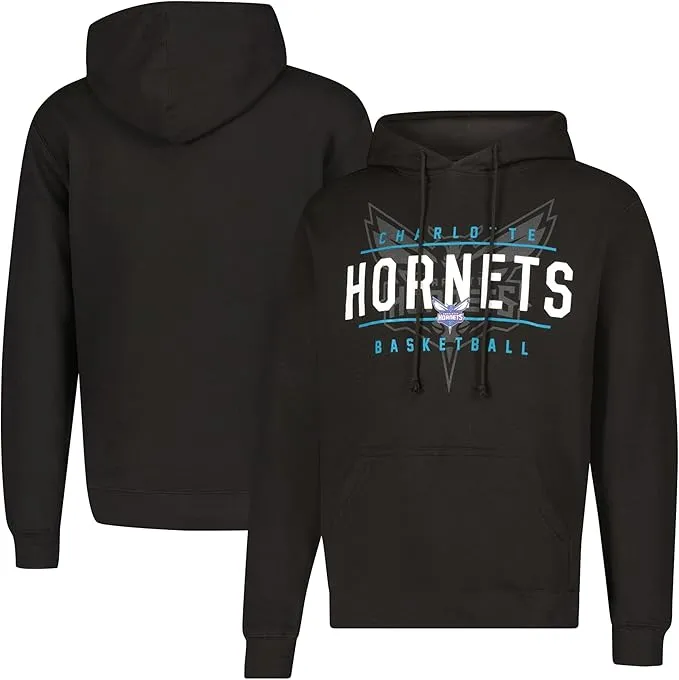 Ultra Game NBA Official Men's Super Soft Get Right Hoodie Sweatshirt, Charlotte Hornets, Black|Charlotte Hornets