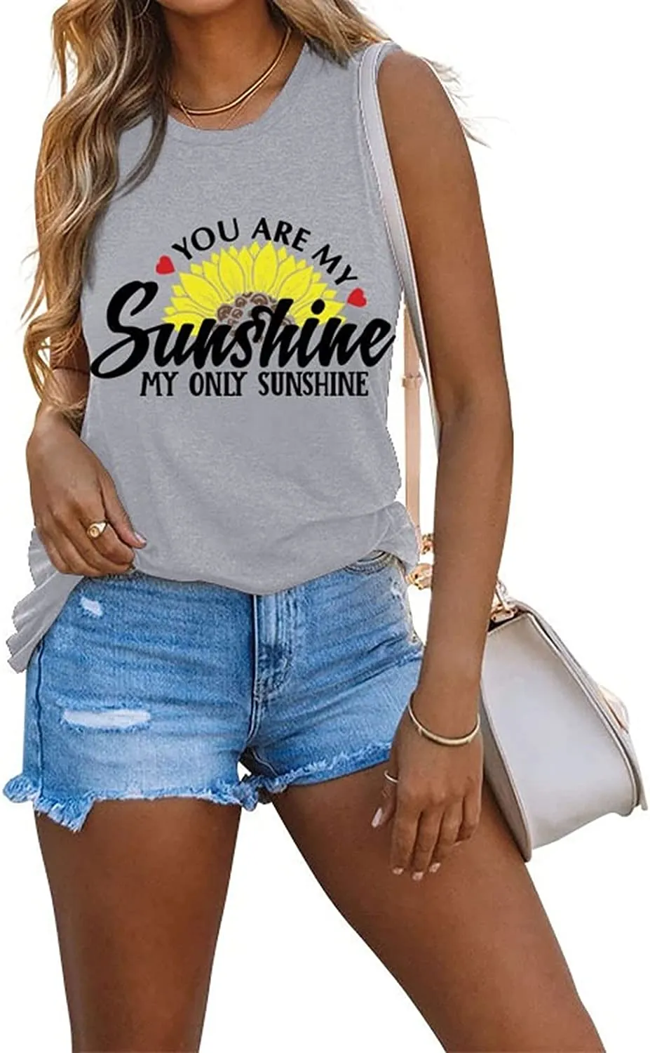 Women You are My Sunshine Shirt My Only Sunshine Sunflower Tank Tops