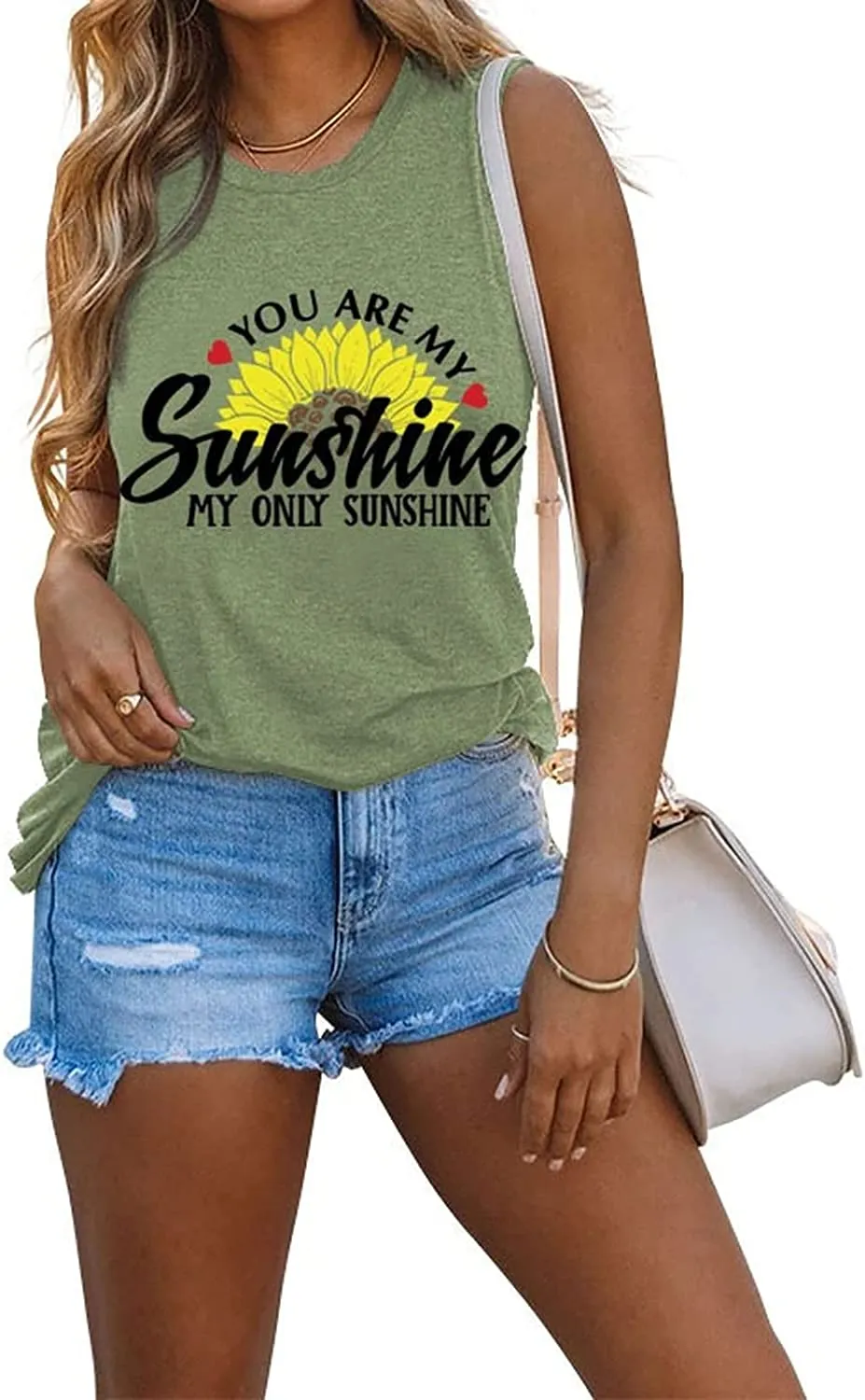 Women You are My Sunshine Shirt My Only Sunshine Sunflower Tank Tops