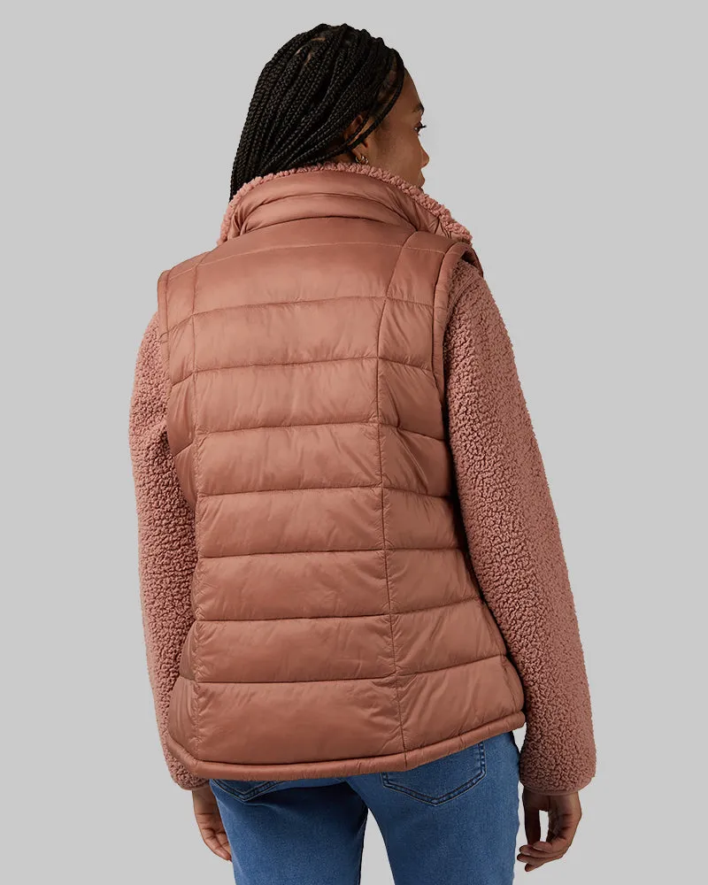 WOMEN'S REVERSIBLE SHERPA-LINED VEST