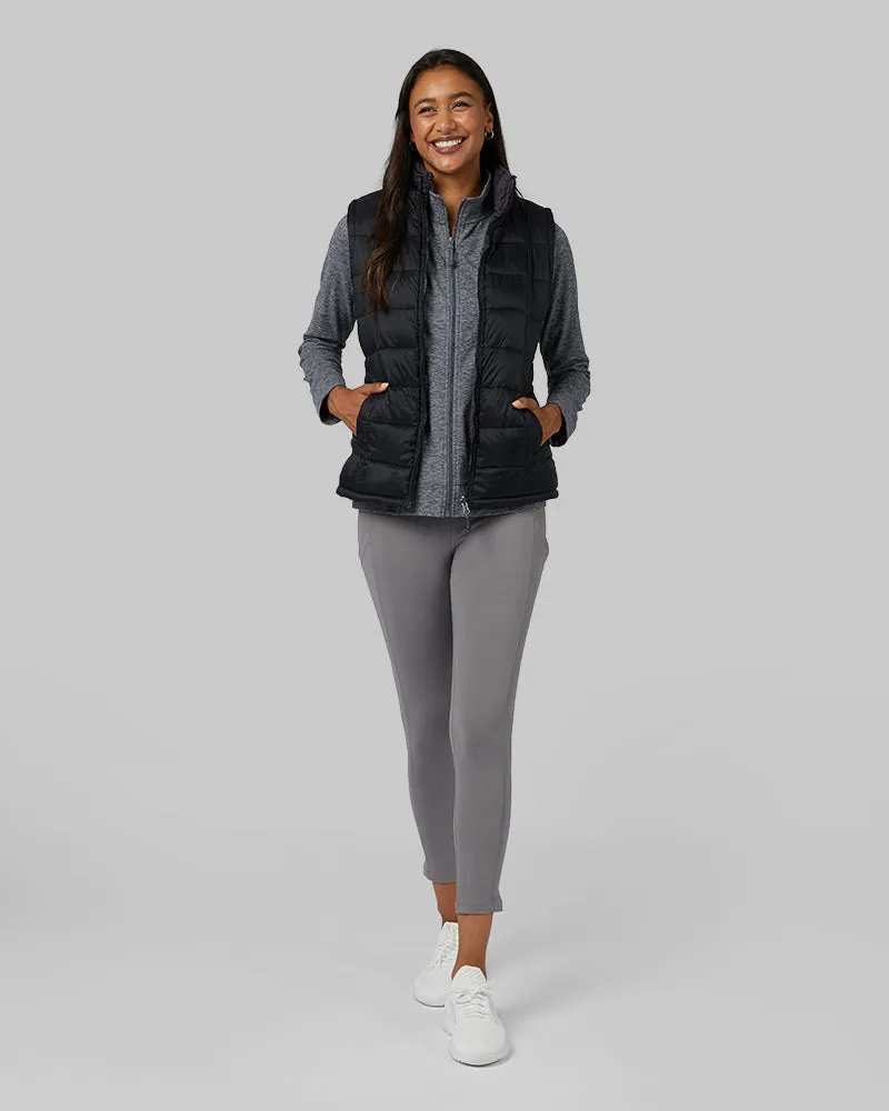 WOMEN'S REVERSIBLE SHERPA-LINED VEST