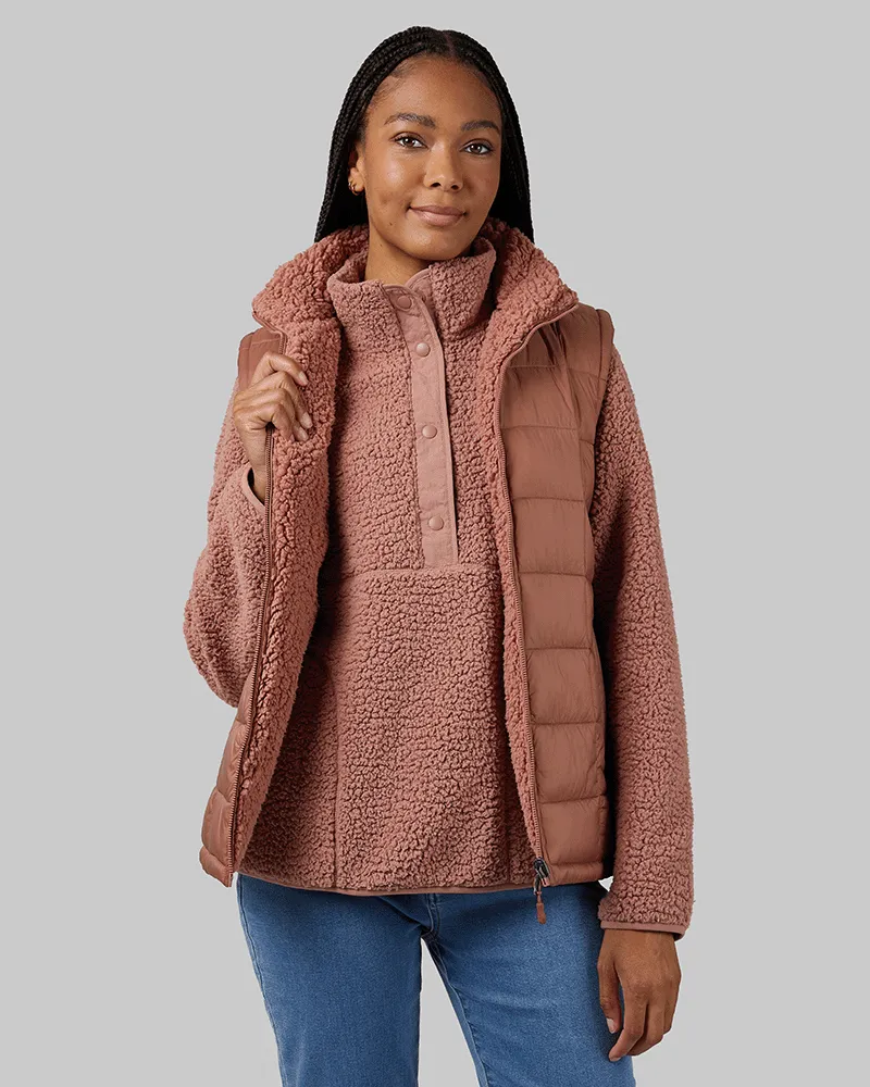 WOMEN'S REVERSIBLE SHERPA-LINED VEST