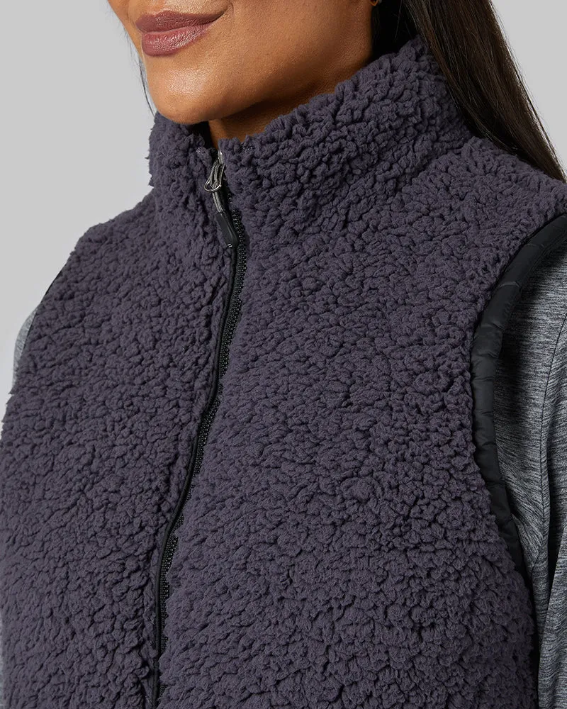 WOMEN'S REVERSIBLE SHERPA-LINED VEST